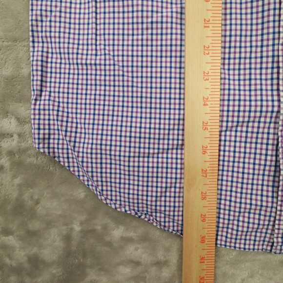 Polo Ralph Lauren Vintage Men's Stanton Purple Plaid Button Up Shirt size Large - Picture 6 of 9